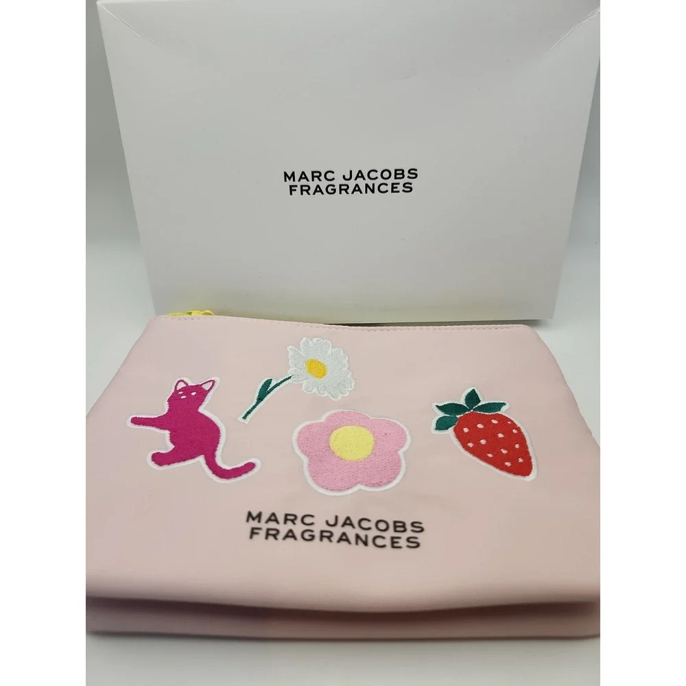 Marc Jacobs Fragrances Patch Zip Cosmetic Bag New In Box